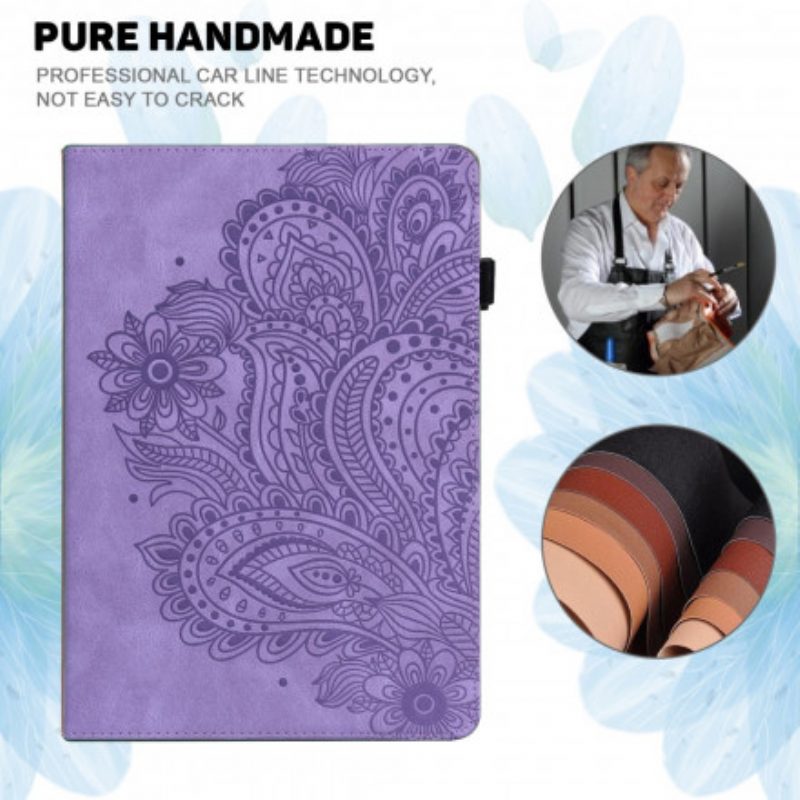 Custodia in pelle iPad Mini 6 (2021) Fiore Stilizzato