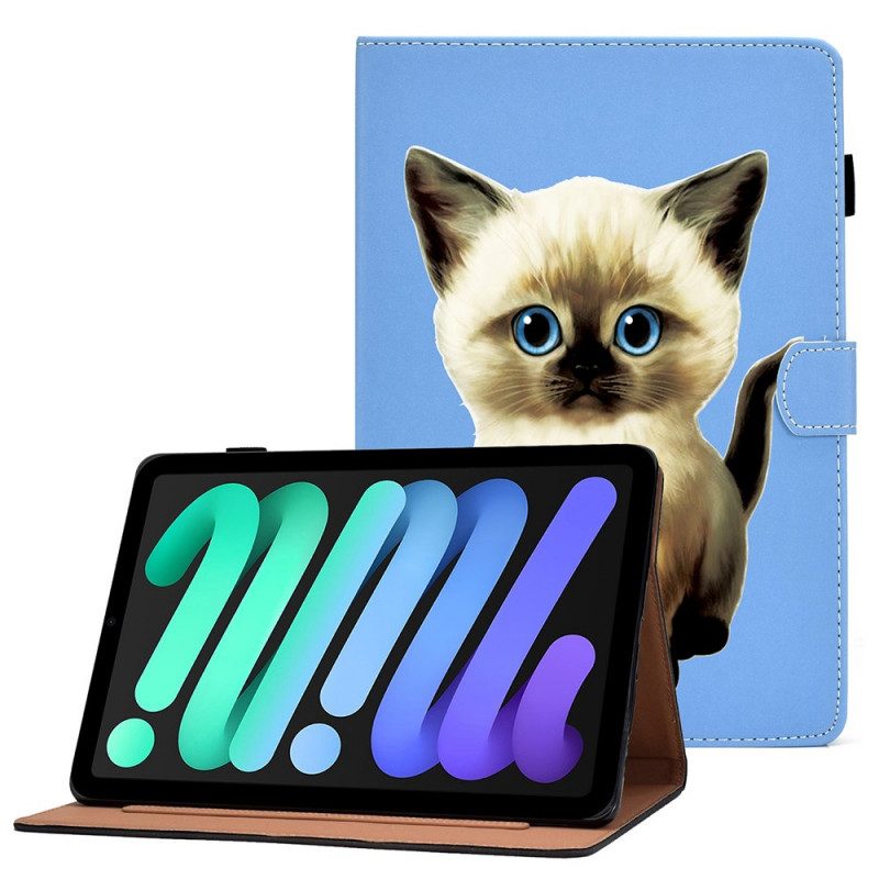 Custodia in pelle iPad Mini 6 (2021) Gattino Divertente