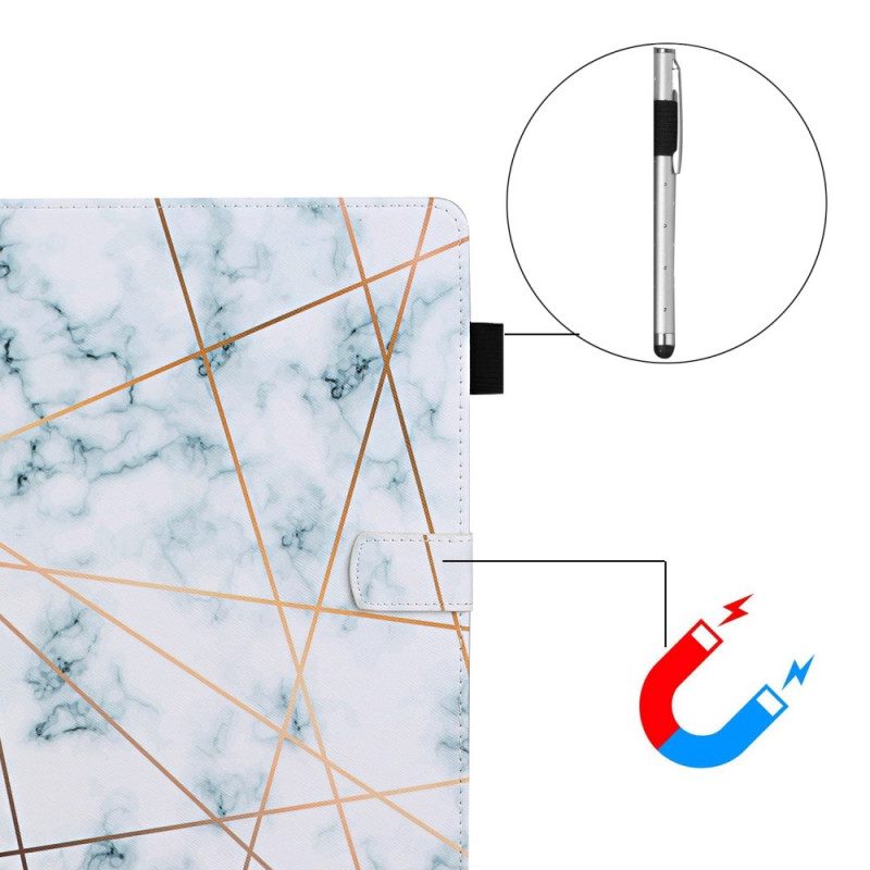 Custodia in pelle iPad Mini 6 (2021) Geometria Del Marmo