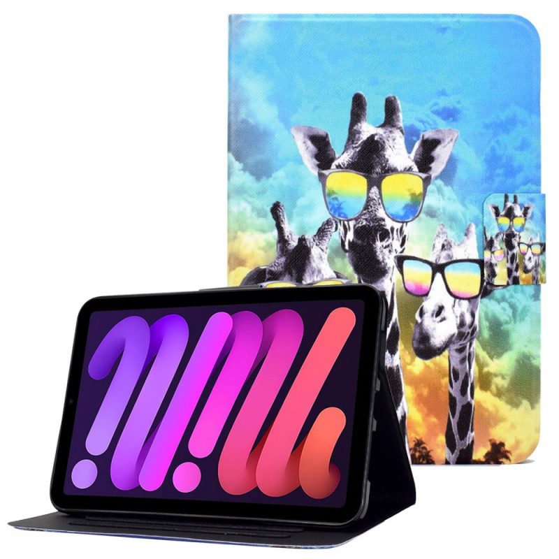 Custodia in pelle iPad Mini 6 (2021) Giraffe Funky