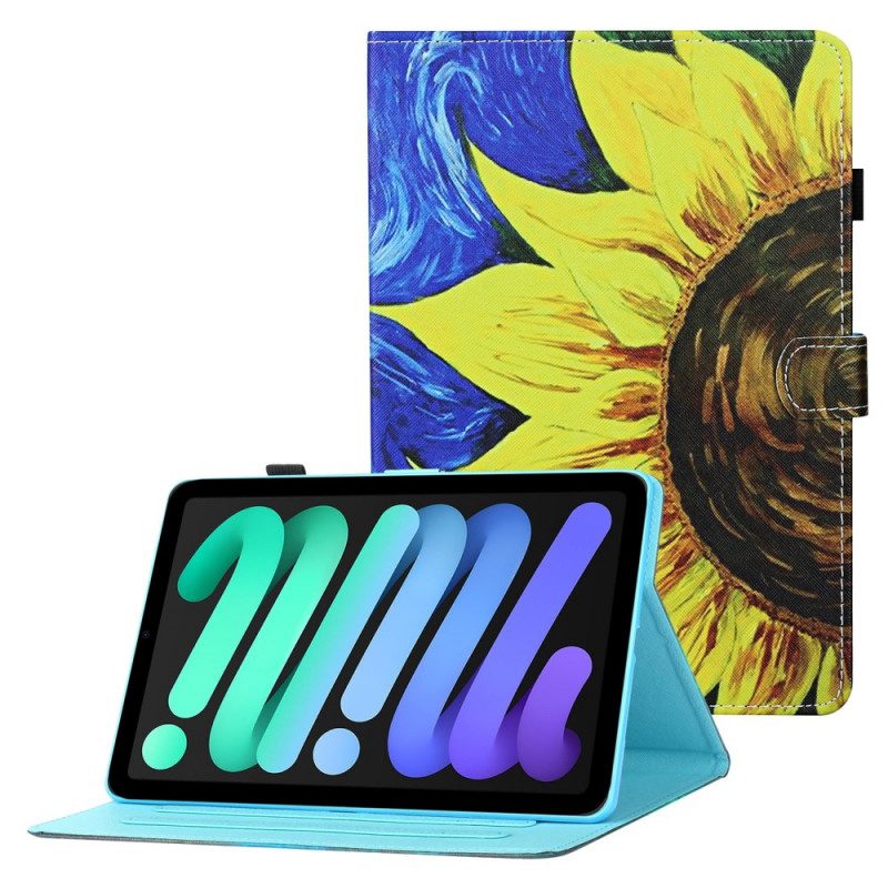 Custodia in pelle iPad Mini 6 (2021) Girasole Dipinto