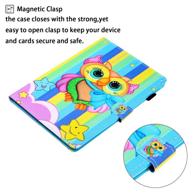 Custodia in pelle iPad Mini 6 (2021) Gufo Multicolore