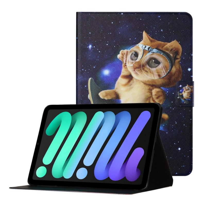 Custodia in pelle iPad Mini 6 (2021) Lo Skateboard Del Gatto