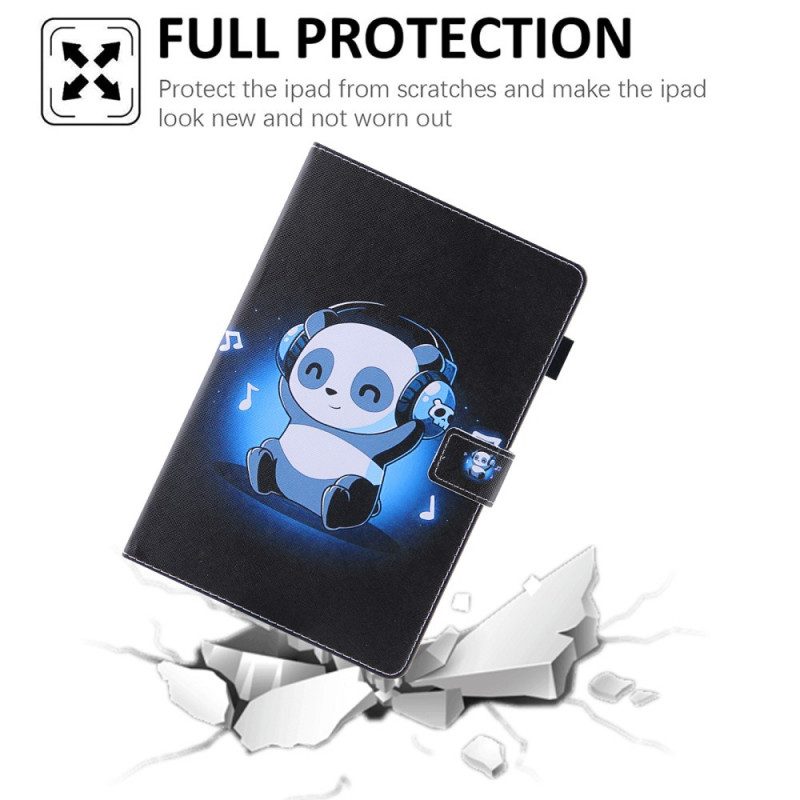 Custodia in pelle iPad Mini 6 (2021) Panda In Cuffia