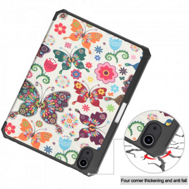 Custodia iPad Mini 6 (2021) Portapenne Fiore Vintage