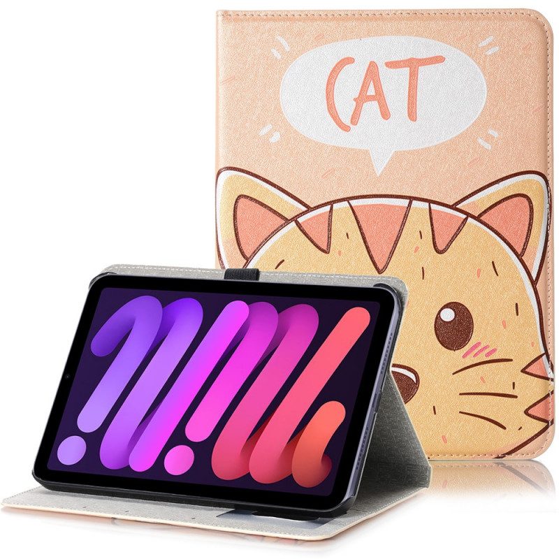 Folio Cover iPad Mini 6 (2021) Gatto Dei Cartoni Animati