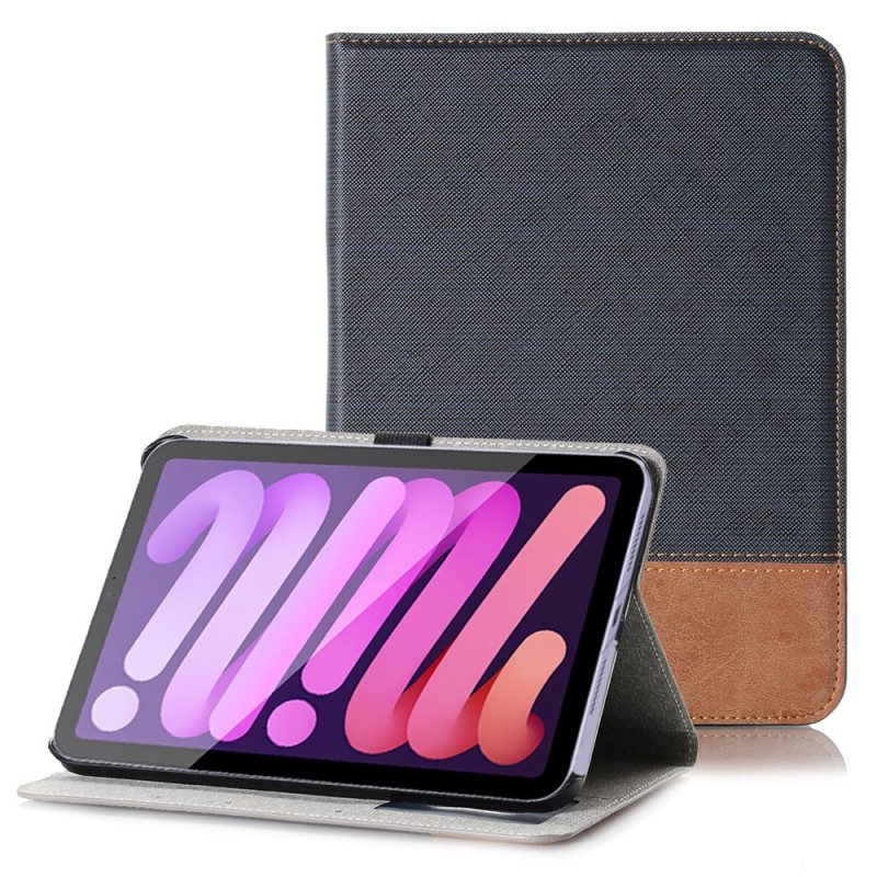 Folio Cover iPad Mini 6 (2021) Tessuto Bicolore