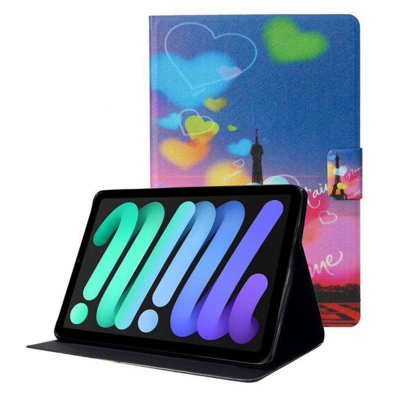 Folio Cover iPad Mini 6 (2021) Torre Eiffel Ti Amo