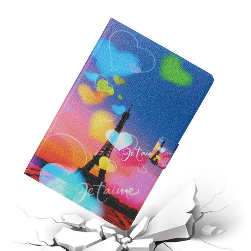 Folio Cover iPad Mini 6 (2021) Torre Eiffel Ti Amo