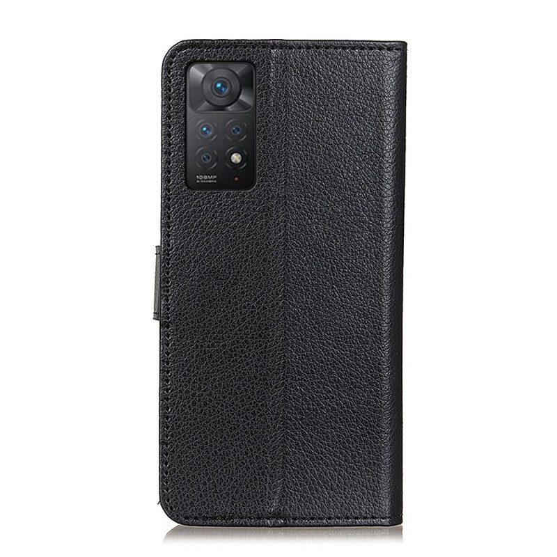 Custodia A Portafoglio Xiaomi Redmi Note 11 Pro / 11 Pro 5G Ecopelle Tradizionale Litchi