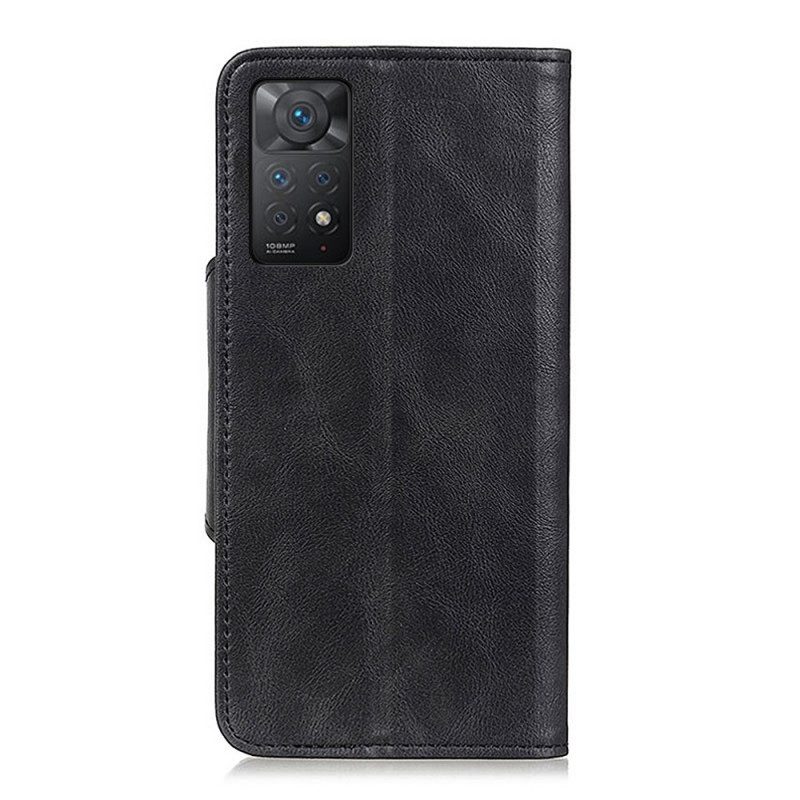 Custodia in pelle Xiaomi Redmi Note 11 Pro / 11 Pro 5G Bottone In Ecopelle