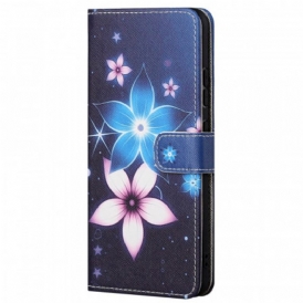 Custodia in pelle Xiaomi Redmi Note 11 Pro / 11 Pro 5G Cinturino Lunare Fiori