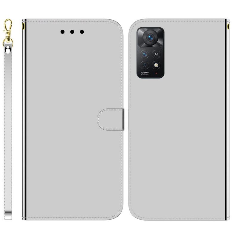 Custodia in pelle Xiaomi Redmi Note 11 Pro / 11 Pro 5G Copri Specchietto In Ecopelle