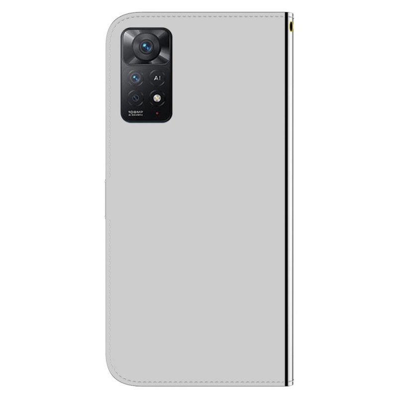 Custodia in pelle Xiaomi Redmi Note 11 Pro / 11 Pro 5G Copri Specchietto In Ecopelle