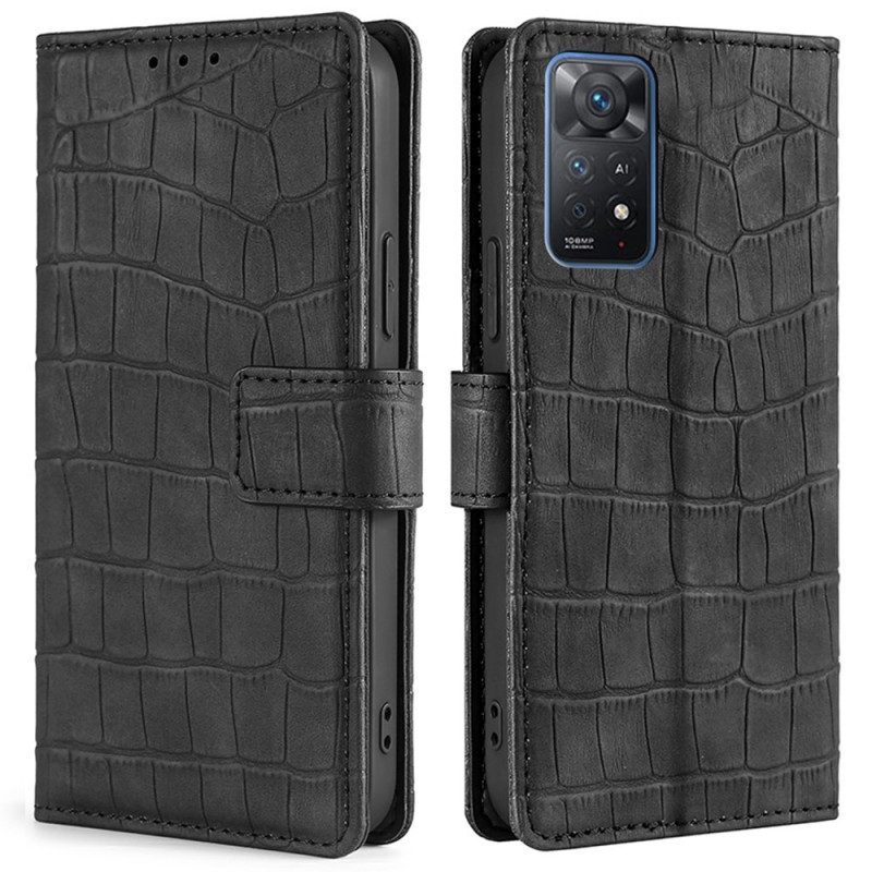 Custodia in pelle Xiaomi Redmi Note 11 Pro / 11 Pro 5G Pelle Di Coccodrillo