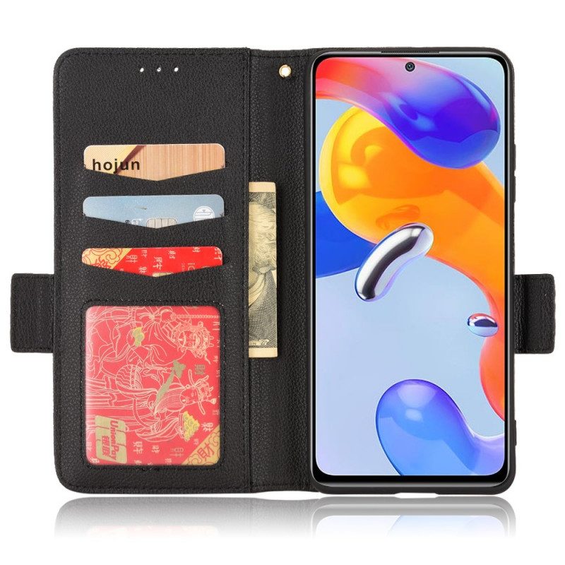 Custodia in pelle Xiaomi Redmi Note 11 Pro / 11 Pro 5G Ecopelle Litchi