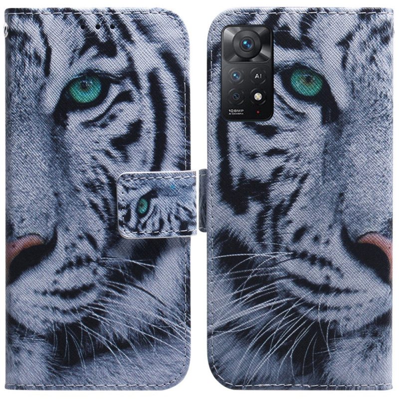 Custodia in pelle Xiaomi Redmi Note 11 Pro / 11 Pro 5G Faccia Da Tigre