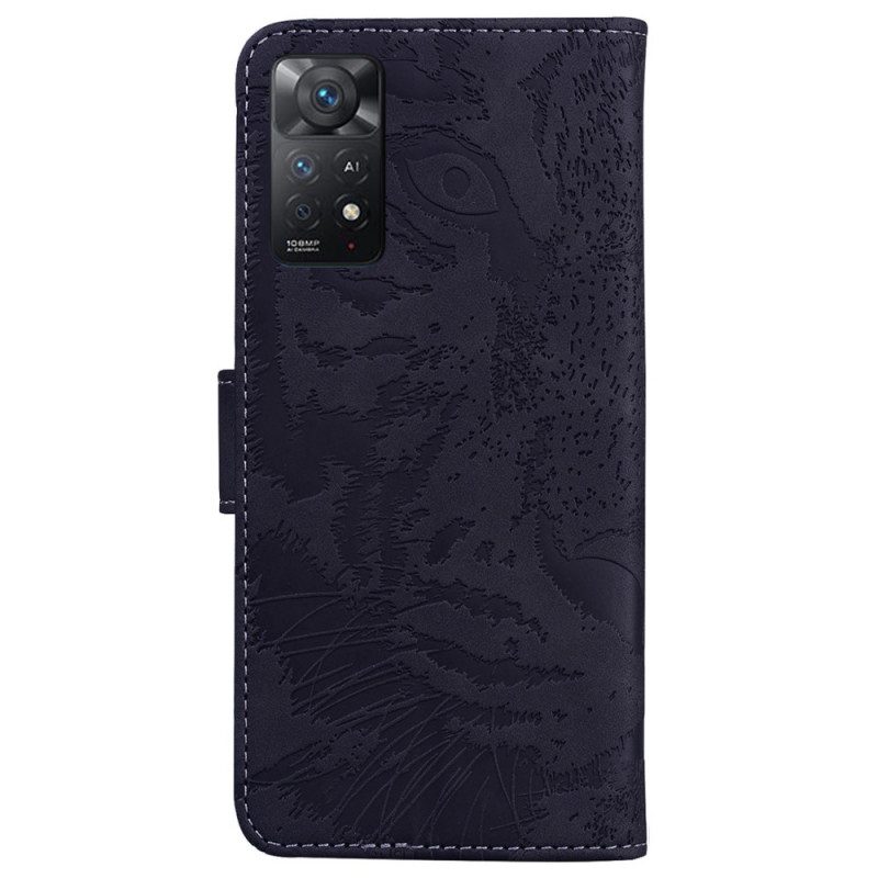 Custodia in pelle Xiaomi Redmi Note 11 Pro / 11 Pro 5G Impronta Di Tigre