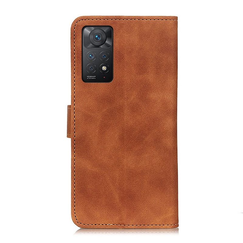 Custodia in pelle Xiaomi Redmi Note 11 Pro / 11 Pro 5G Khazneh Effetto Pelle Vintage