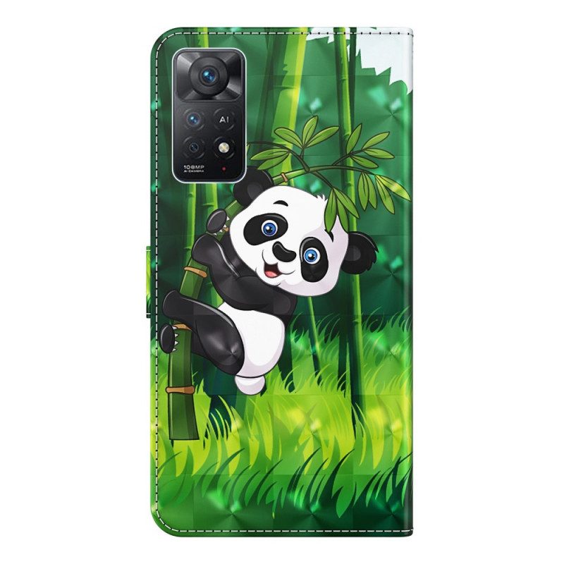 Custodia in pelle Xiaomi Redmi Note 11 Pro / 11 Pro 5G Panda E Bambù