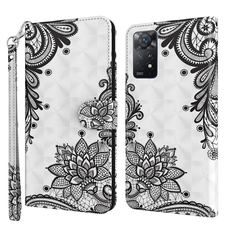 Custodia in pelle Xiaomi Redmi Note 11 Pro / 11 Pro 5G Pizzo Elegante