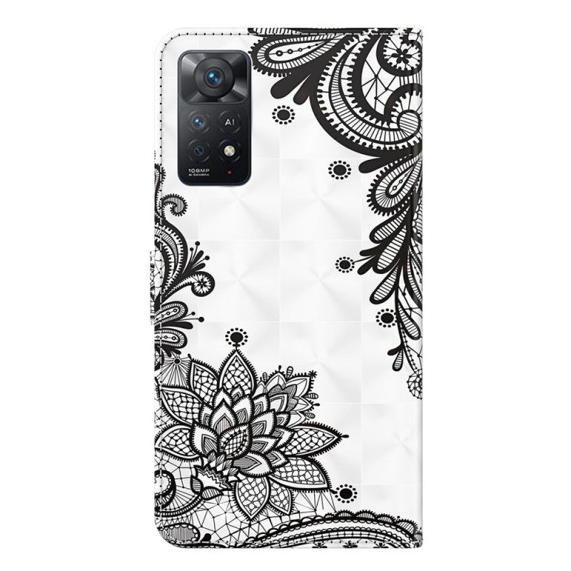 Custodia in pelle Xiaomi Redmi Note 11 Pro / 11 Pro 5G Pizzo Elegante