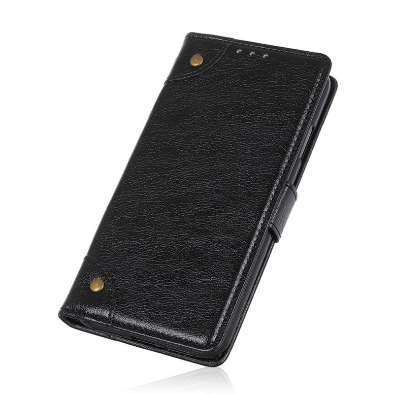 Custodia in pelle Xiaomi Redmi Note 11 Pro / 11 Pro 5G Rivetti Vintage In Pelle Nappa Stile