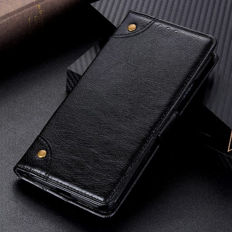 Custodia in pelle Xiaomi Redmi Note 11 Pro / 11 Pro 5G Rivetti Vintage In Pelle Nappa Stile