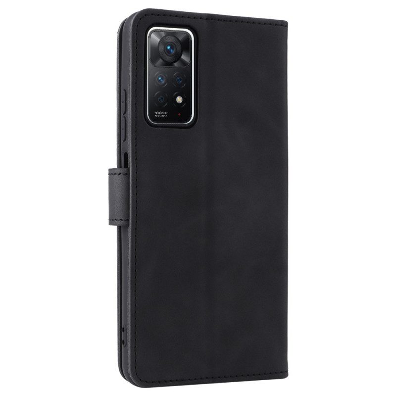 Custodia in pelle Xiaomi Redmi Note 11 Pro / 11 Pro 5G Stile Couture In Pelle