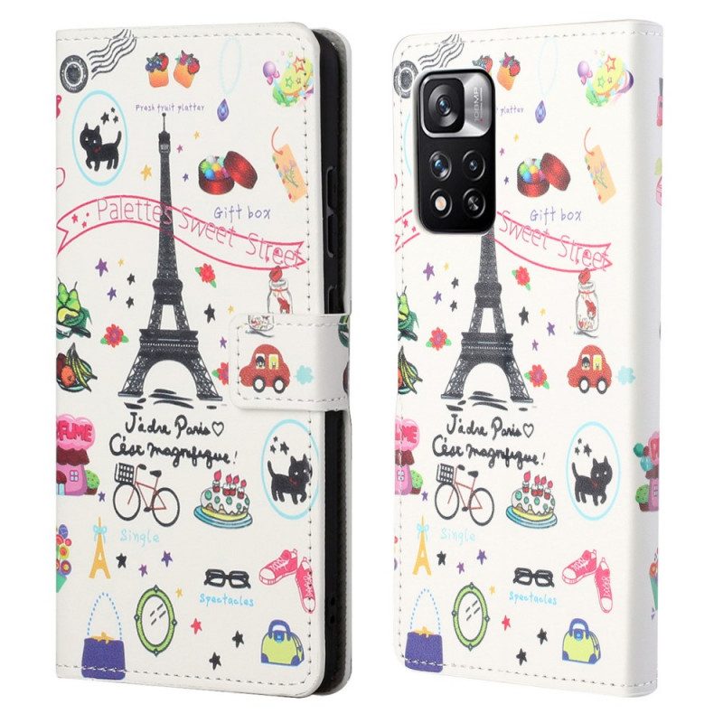 Folio Cover Xiaomi Redmi Note 11 Pro / 11 Pro 5G Amo Parigi