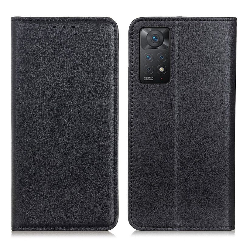 Folio Cover Xiaomi Redmi Note 11 Pro / 11 Pro 5G Custodia in pelle Crosta Di Cuoio Litchi