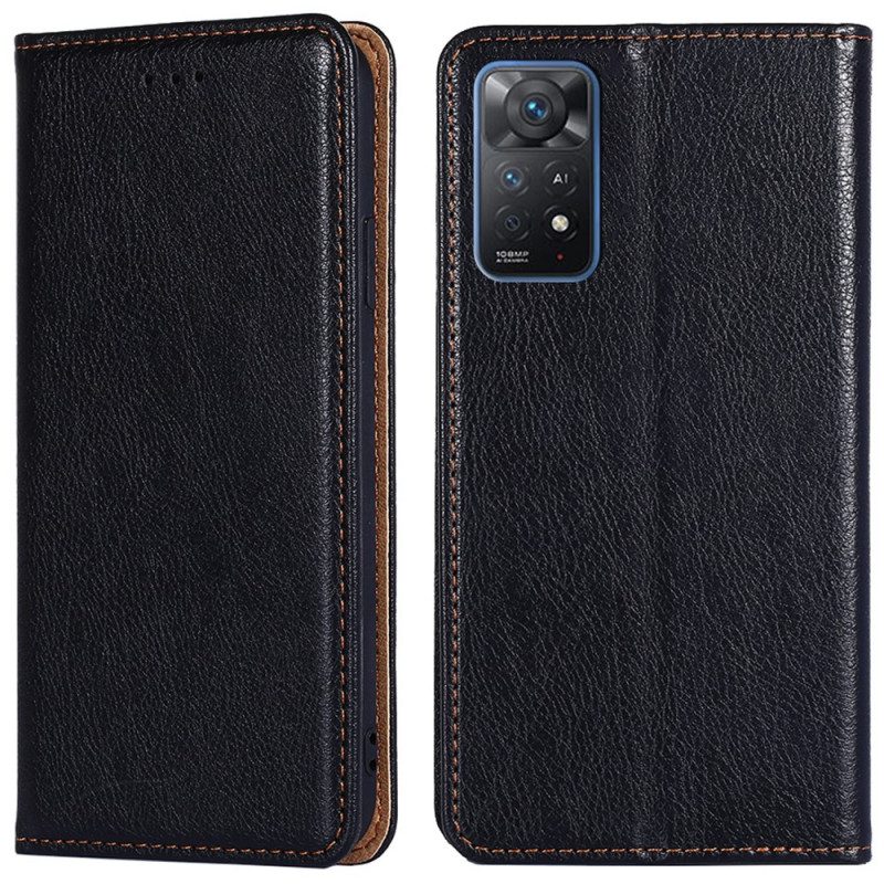 Folio Cover Xiaomi Redmi Note 11 Pro / 11 Pro 5G Custodia in pelle Cuciture In Ecopelle