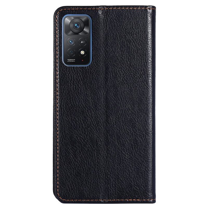 Folio Cover Xiaomi Redmi Note 11 Pro / 11 Pro 5G Custodia in pelle Cuciture In Ecopelle