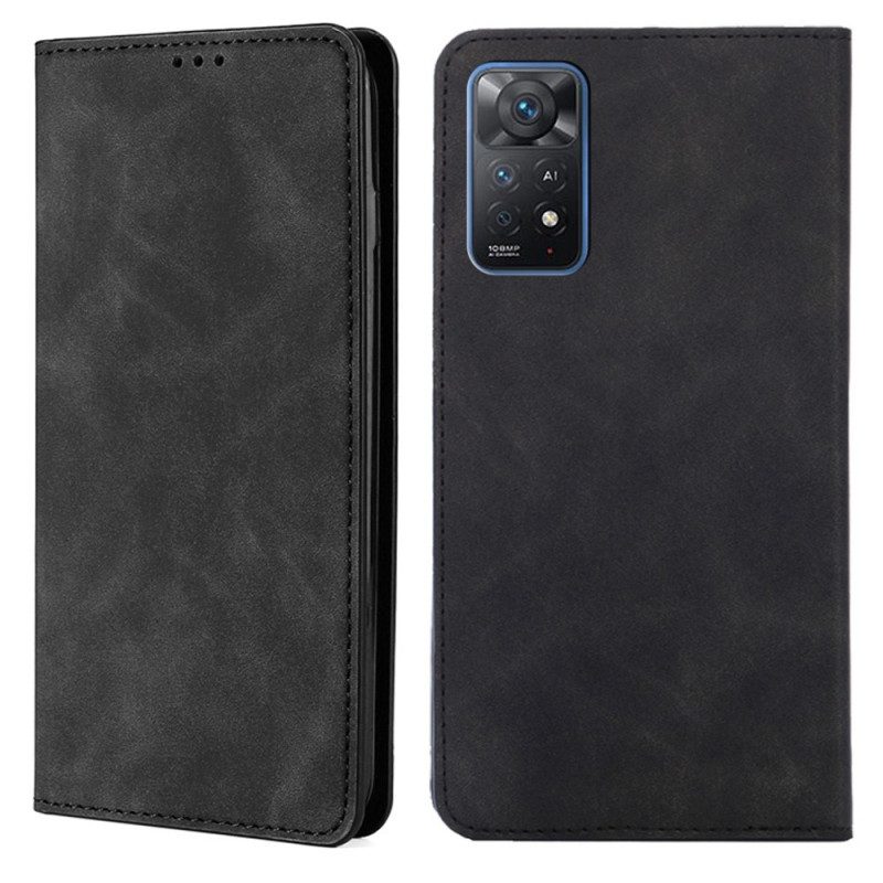 Folio Cover Xiaomi Redmi Note 11 Pro / 11 Pro 5G Custodia in pelle Design Skin-touch