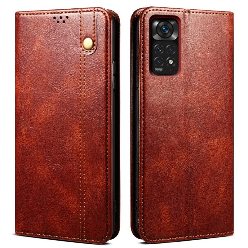 Folio Cover Xiaomi Redmi Note 11 Pro / 11 Pro 5G Custodia in pelle Ecopelle Cerata