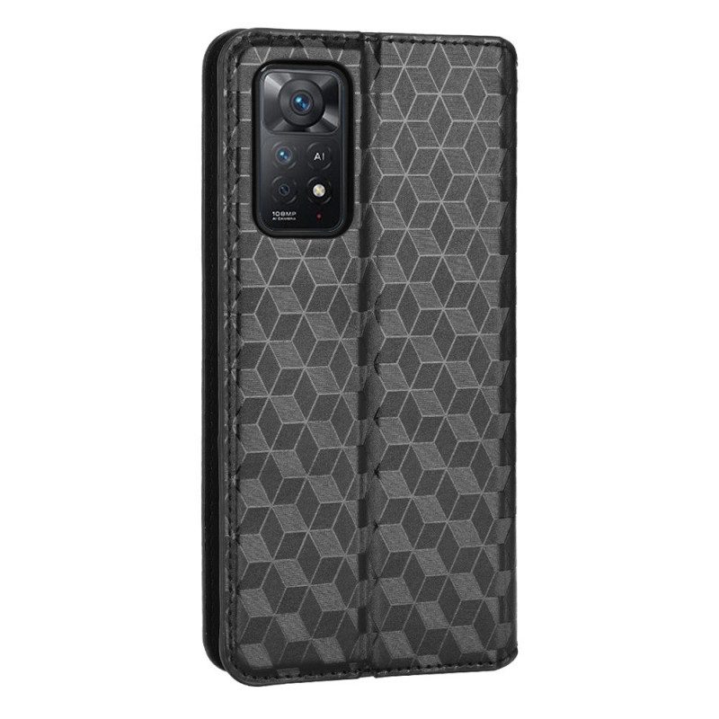 Folio Cover Xiaomi Redmi Note 11 Pro / 11 Pro 5G Custodia in pelle Effetto Pelle Diamante 3d