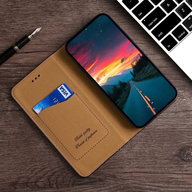 Folio Cover Xiaomi Redmi Note 11 Pro / 11 Pro 5G Custodia in pelle Effetto Pelle Martellata