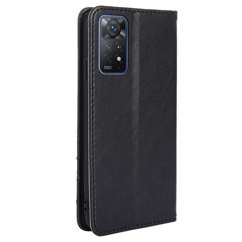 Folio Cover Xiaomi Redmi Note 11 Pro / 11 Pro 5G Custodia in pelle Rivetto In Pelle Stile