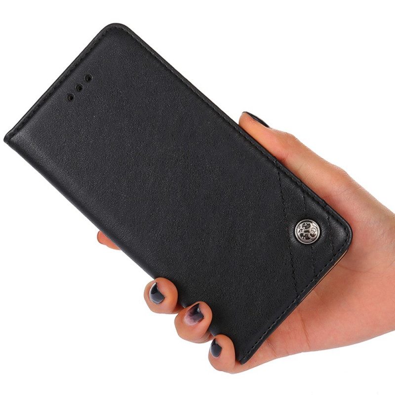 Folio Cover Xiaomi Redmi Note 11 Pro / 11 Pro 5G Custodia in pelle Rivetto In Pelle Stile