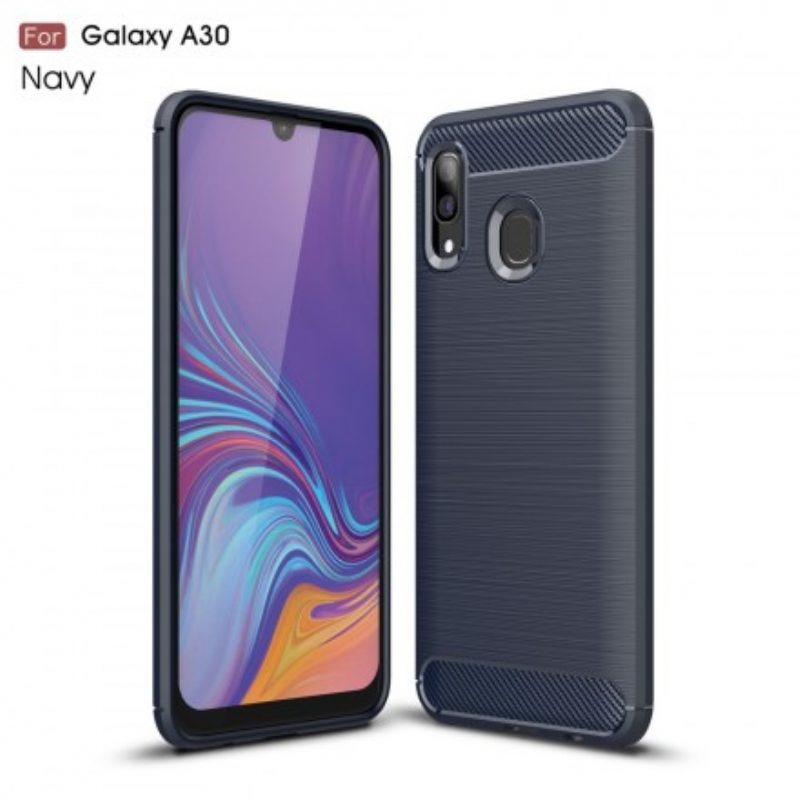 Cover Samsung Galaxy A30 Fibra Di Carbonio Spazzolata