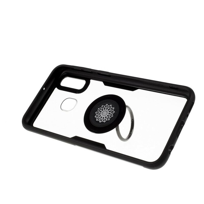 Cover Samsung Galaxy A30 Trasparente Con Anello-supporto