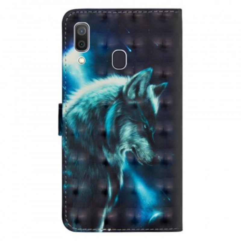 Custodia in pelle Samsung Galaxy A30 Lupo Maestoso