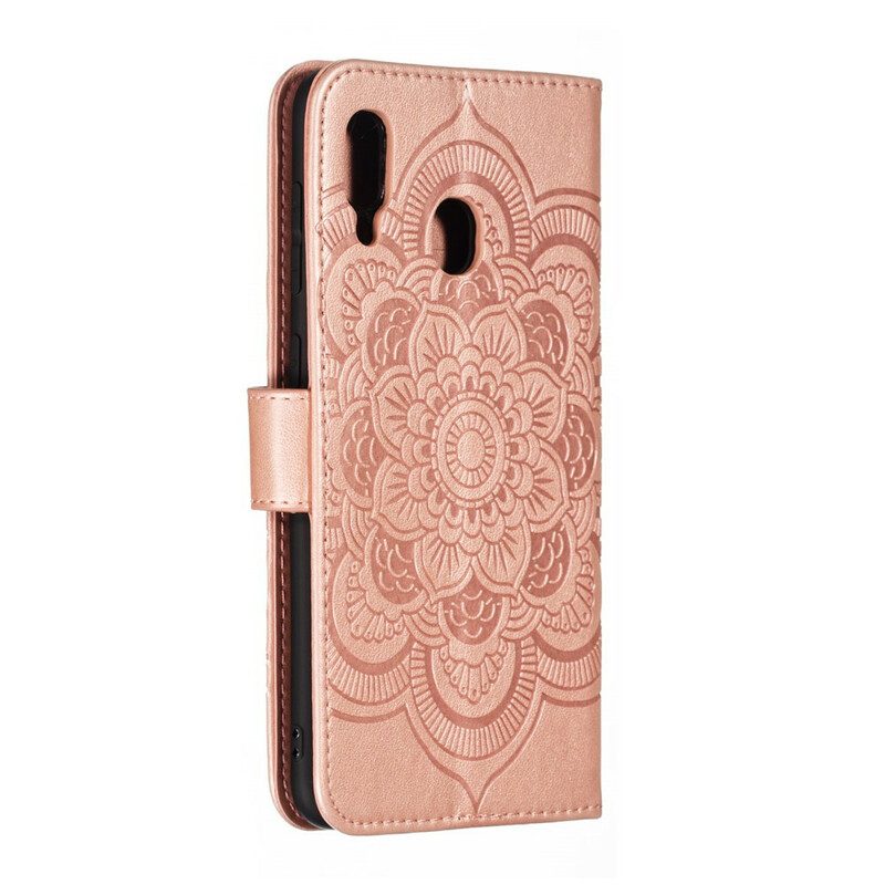 Custodia in pelle Samsung Galaxy A30 Mandala E Diamanti