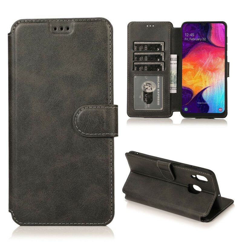 Custodia in pelle Samsung Galaxy A30 Silicone E Finta Pelle