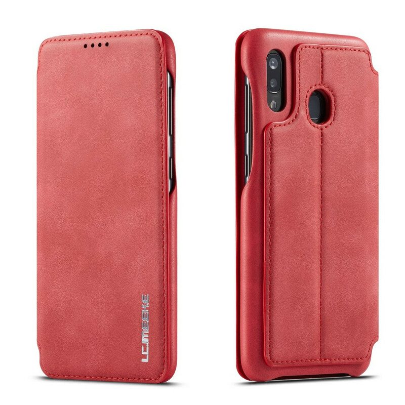 Folio Cover Samsung Galaxy A30 Custodia in pelle Lc.imeeke Effetto Pelle