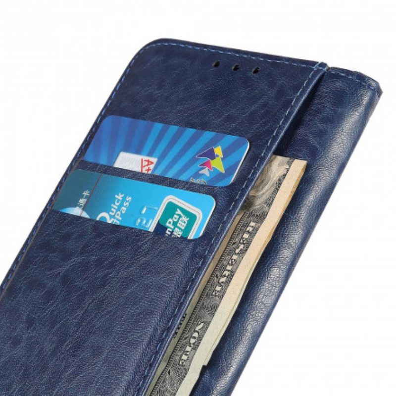 Folio Cover Moto G60S Custodia in pelle Crosta Di Pelle Testurizzata