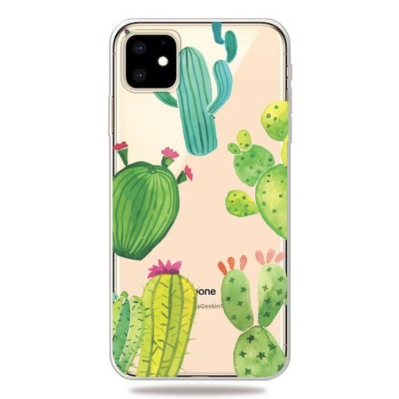 Cover iPhone 11 Cactus Dell'acquerello