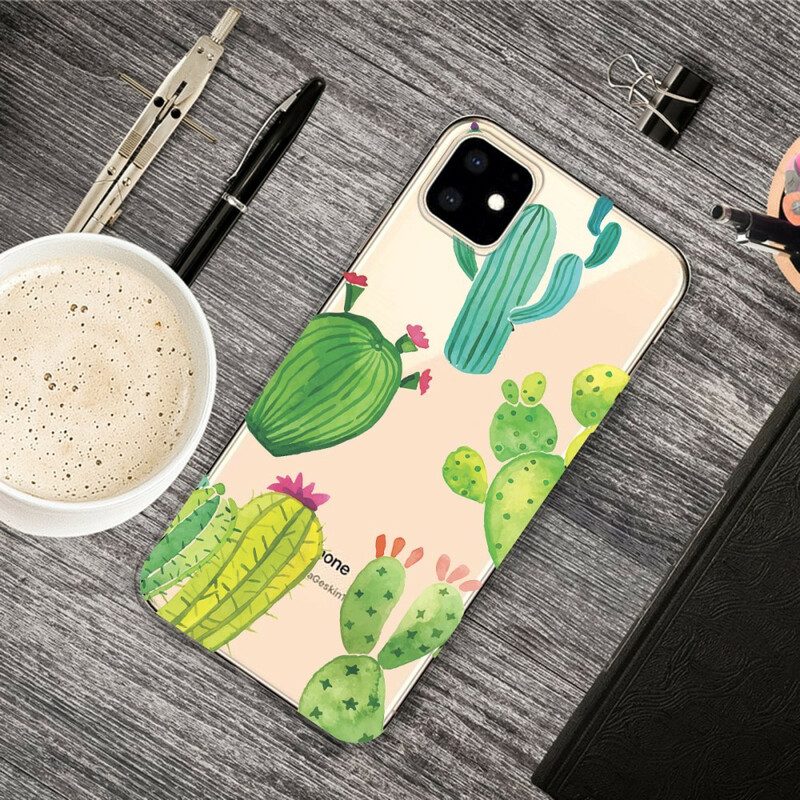 Cover iPhone 11 Cactus Dell'acquerello