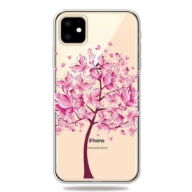 Cover iPhone 11 Cima Dell'albero Rosa