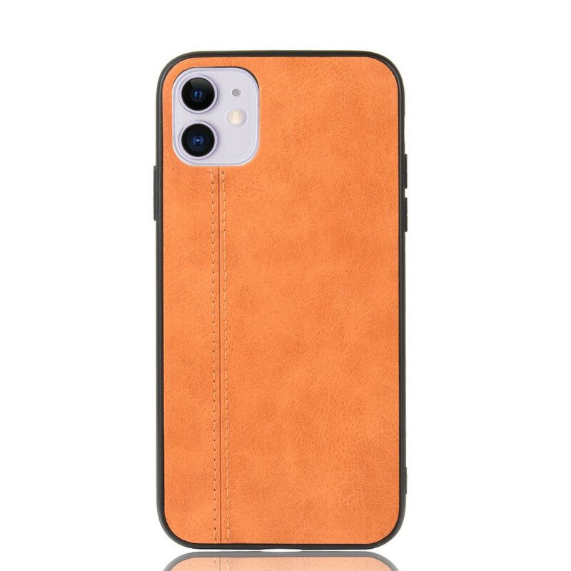 Cover iPhone 11 Cuciture In Pelle Stile